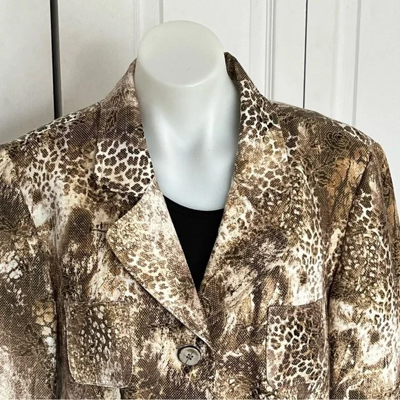 Joseph Ribhoff Snake Print Jacket Size 14 - Picture 9 of 15